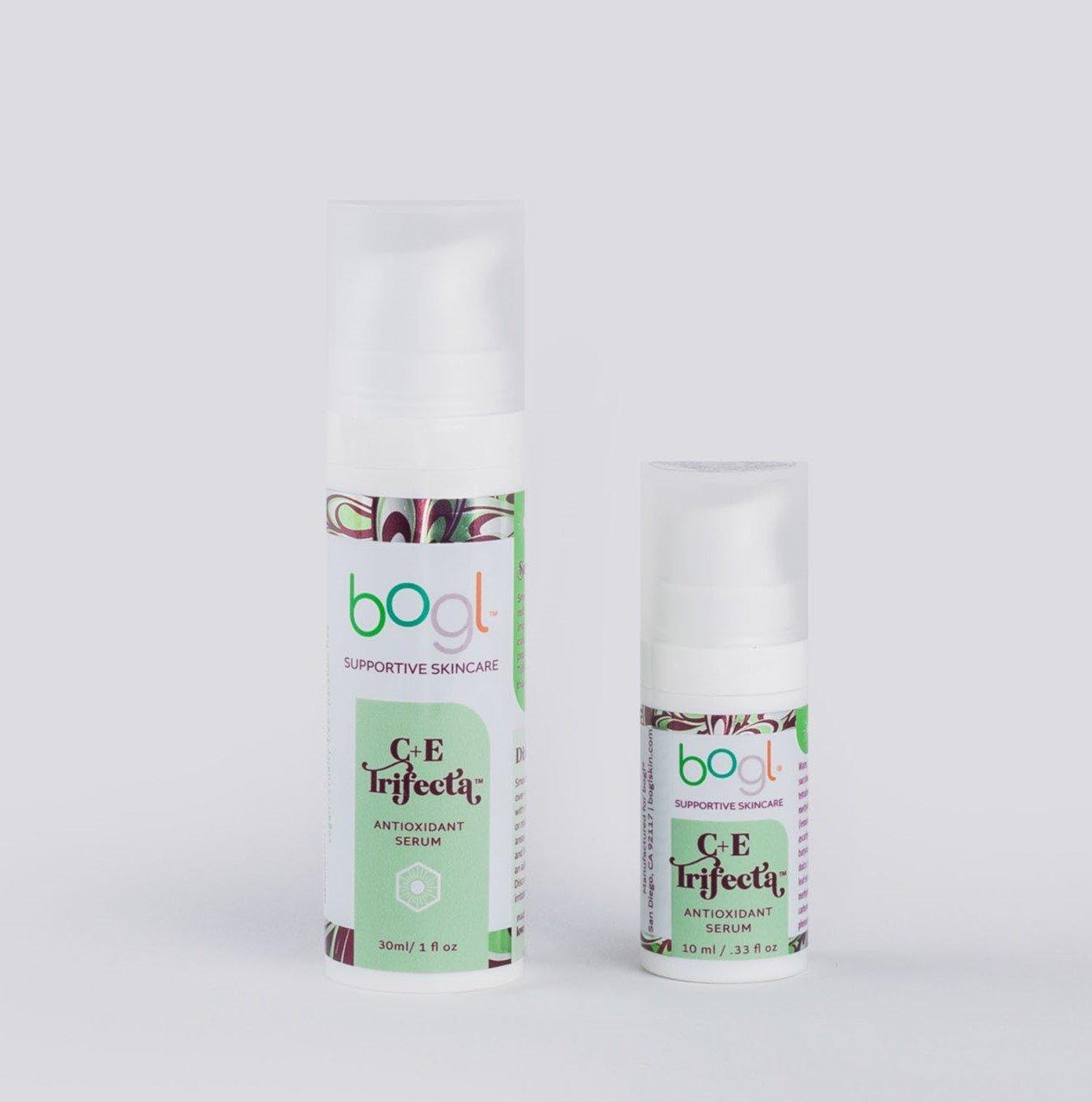 retail and travel sized bogl vitamin c for sensitive skin