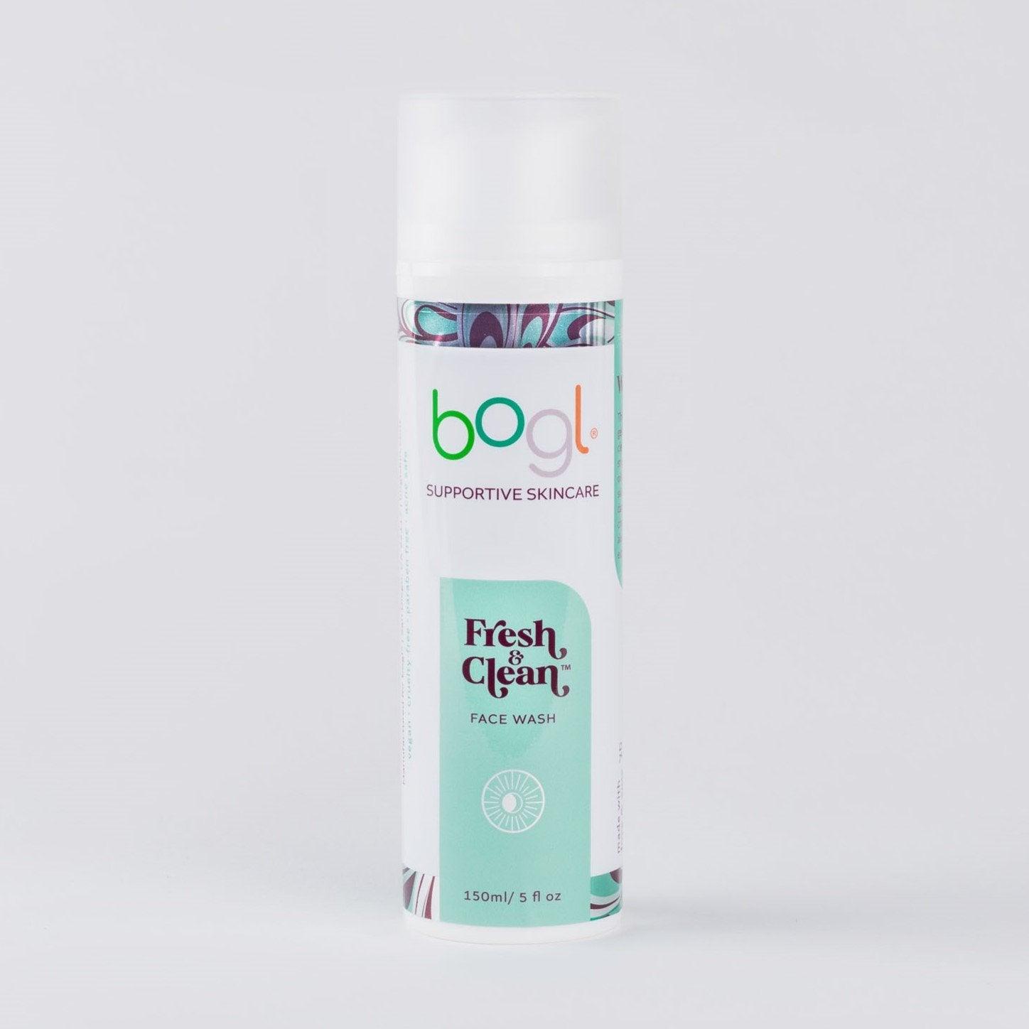 bogl's fresh + clean gel cleanser in 5 oz bottle for normal to oily skin