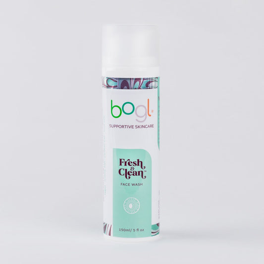 bogl's fresh + clean gel cleanser in 5 oz bottle for normal to oily skin