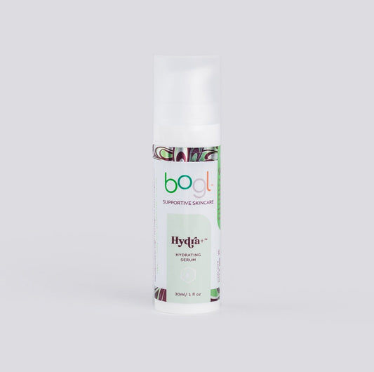 bogl's hydra+ hyaluronic acid for hydrating dry skin in 1 oz bottle